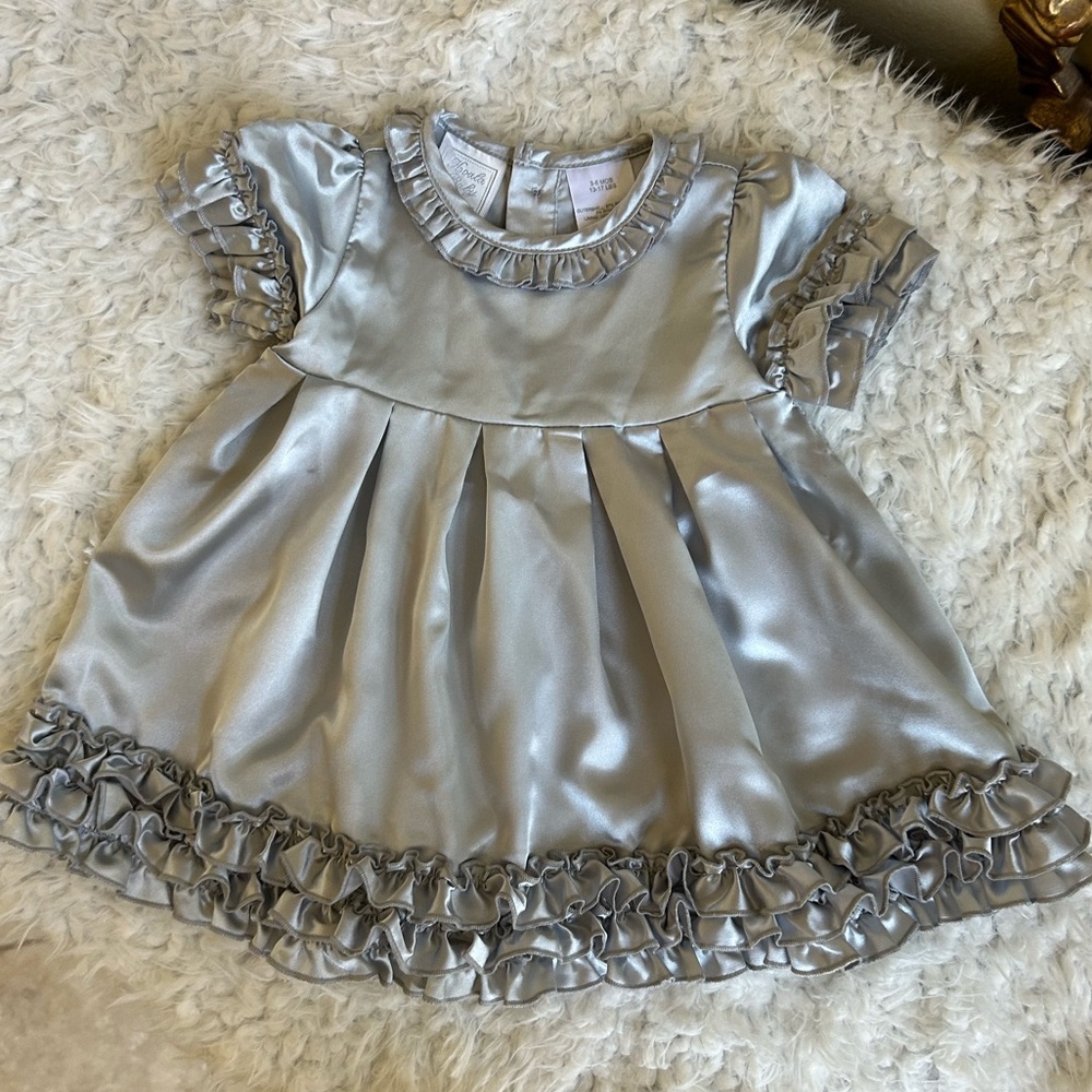 Koala Baby silver blue satin dress
